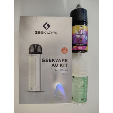 Комплект "ВИГІДНИЙ СТАРТ" GeekVape AU та набір рідин 2х30мл Комплект "ВИГІДНИЙ СТАРТ" GeekVape AU та набір рідин 2х30мл
