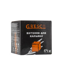 Горіхове вугілля для кальяну Gresco (1кг, 64шт, р26)