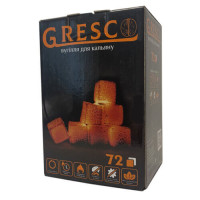 Горіхове вугілля для кальяну Gresco (1кг, 72шт, р25) Горіхове вугілля для кальяну Gresco (1кг, 72шт, р25)